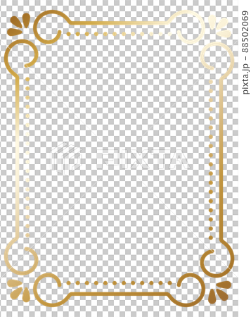 Simple retro frame vertical position gold Simple retro frame vertical position gold 88502069