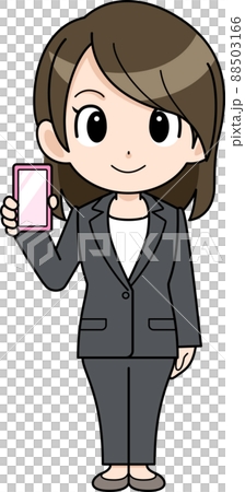 スマートフォンを持っているビジネスウーマン 88503166