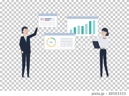 市場調査・競合調査はお任せ！なイラスト素材 88503333