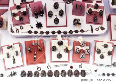 Czech garnet stone jewelry Czech garnet stone jewelry 88503451