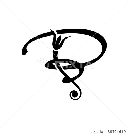 Cursive Initial Letter B Logo Sign 88504619