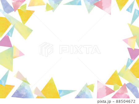 水彩風の三角形柄の背景素材のイラスト素材 [88504672] PIXTA