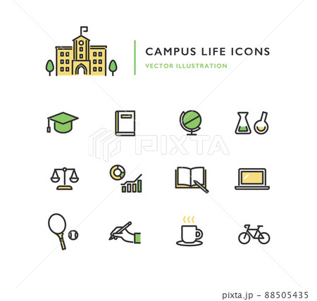 大学教育のイメージアイコンセット素材 88505435
