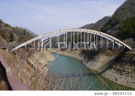 兵庫　川西市　一庫ダム　知明りんどう橋（春） 88505513