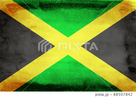 ジャマイカ　国旗　和紙　背景