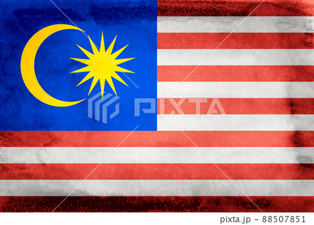 マレーシア　国旗　和紙　背景