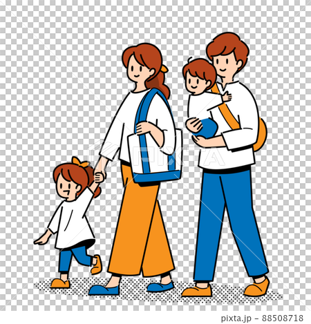 Illustration of outing parent and child Illustration of outing parent and child 88508718