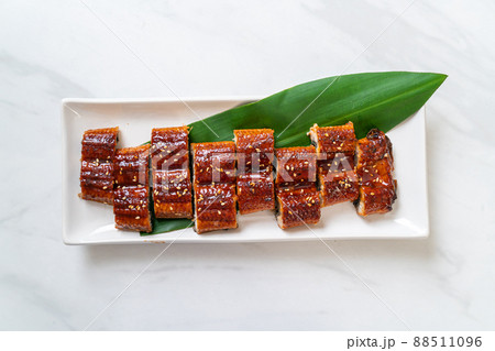 sliced grilled eel or grilled unagi with sauce sliced grilled eel or grilled unagi with sauce 88511096