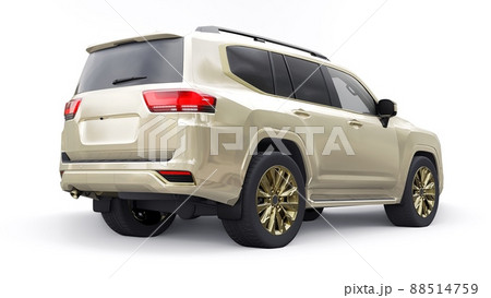 Large family seven-seater premium SUV on a white isolated background. 3d illustration. 88514759