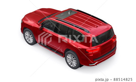 Large family seven-seater premium SUV on a white isolated background. 3d illustration. 88514825