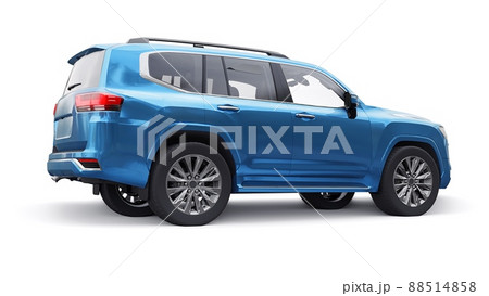 Large family seven-seater premium SUV on a white isolated background. 3d illustration. 88514858