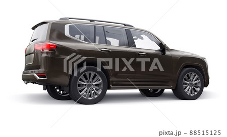 Large family seven-seater premium SUV on a white isolated background. 3d illustration. 88515125
