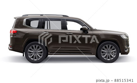Large family seven-seater premium SUV on a white isolated background. 3d illustration. Large family seven-seater premium SUV on a white isolated background. 3d illustration. 88515341