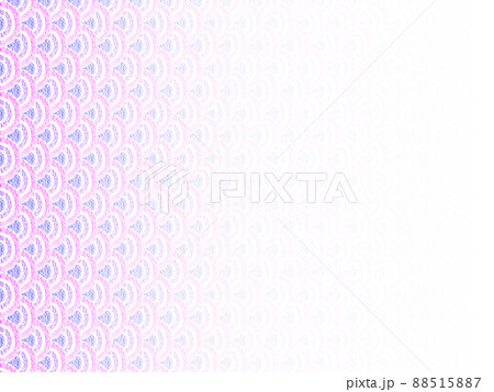 背景素材 オイルパステルで描かれた鱗柄 紫色系 左から右に薄くなるグラデーション 横 他色有 88515887