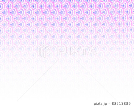 背景素材 オイルパステルで描かれた鱗柄 紫色系 上から下へ薄くなるグラデーション 横 他色有 88515889