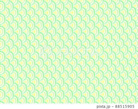 背景素材 オイルパステルで描かれた鱗柄 黄緑色系 横 他色有 背景素材 オイルパステルで描かれた鱗柄 黄緑色系 横 他色有 88515905