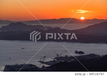 《広島県》灰ヶ峰の夕景・呉市の絶景 88516787