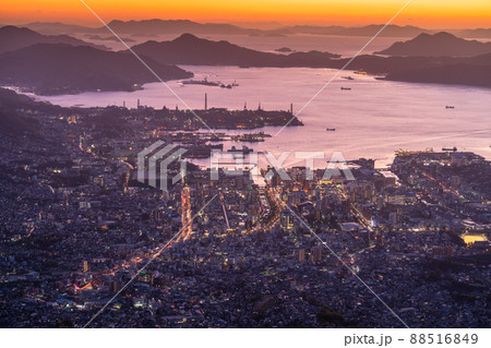 《広島県》灰ヶ峰の夜景・呉市の絶景 88516849