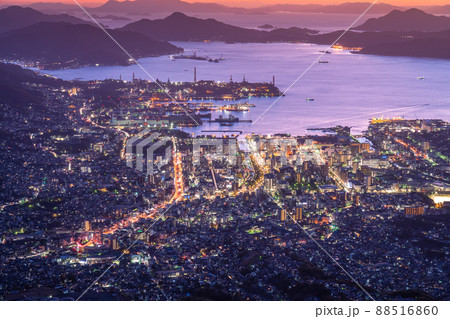 《広島県》灰ヶ峰の夜景・呉市の絶景 88516860