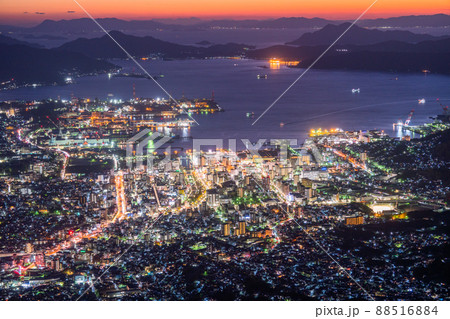 《広島県》灰ヶ峰の夜景・呉市の絶景 88516884