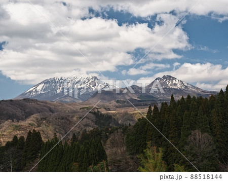 内海乢からみる初春の大山と烏ヶ山 88518144