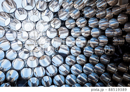 Texture of metal pipes 88519389