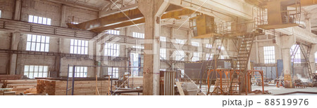 House under construction with ladders and building materials 88519976