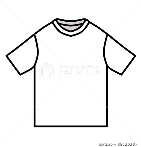 半袖シャツ(白色)のイラスト 88520387