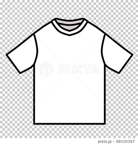 半袖シャツ(白色)のイラスト 88520387