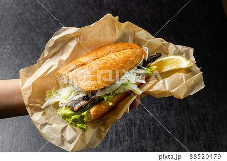 トルコ名物 サバのサンドイッチ Istanbul mackerel sandwich トルコ名物 サバのサンドイッチ Istanbul mackerel sandwich 88520479