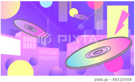 カラフル80’sレトロポップな街 88520508