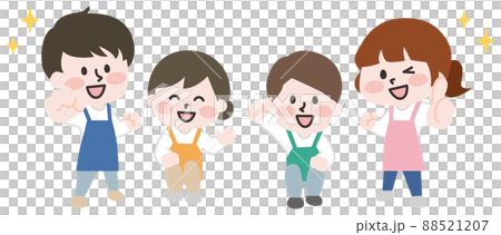 エプロンをつけた人物のイラスト 88521207
