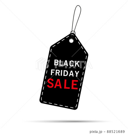 Black Friday sales tags. Black Friday design, sale, discount, advertising, marketing price tag. Clothes, furniture, cars, sale. Vector 88521689