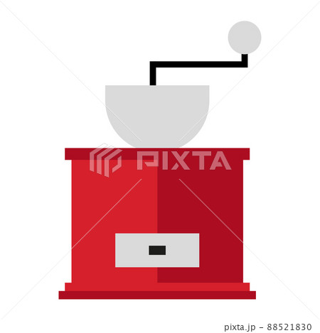 Manual coffee grinder. It looks classic. It can be used in cafes, restaurants, T-shirts, brochures, posters or for other purposes. Isolated on white background. Flat design. Vector 88521830