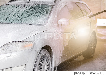 car washing with high pressure cleaning in carwash car washing with high pressure cleaning in carwash 88523210