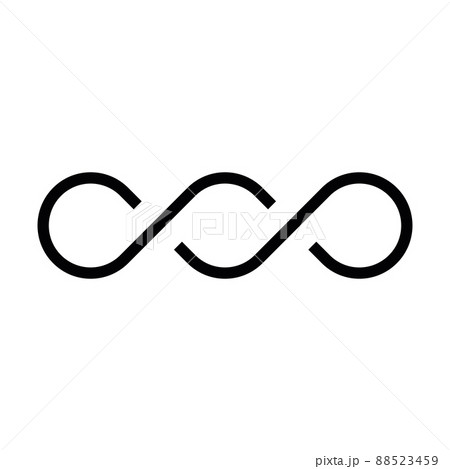 Black double infinity vector symbol Black double infinity vector symbol 88523459