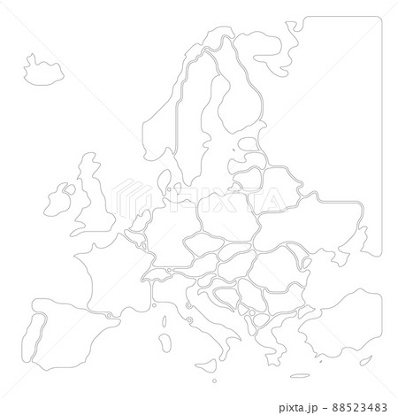 Simplified smooth map of Europe 88523483