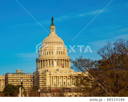 Twilight view of the United States Capitol 88524186