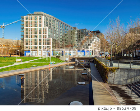 Sunny view of The Yards park 88524709