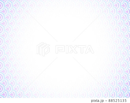 背景素材 オイルパステルで描かれた鱗柄 青紫色系 中央から放射状に濃くなるグラデーション 横 他色有 88525135