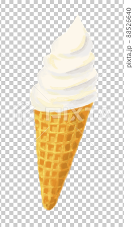逼真的軟冰淇淋插圖 88526640