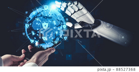 Future artificial intelligence and machine learning for AI droid robot or cyborg Future artificial intelligence and machine learning for AI droid robot or cyborg 88527368