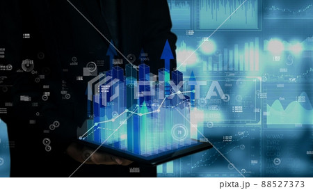 Double Exposure Image of Business Profit Growth conceptual Double Exposure Image of Business Profit Growth conceptual 88527373