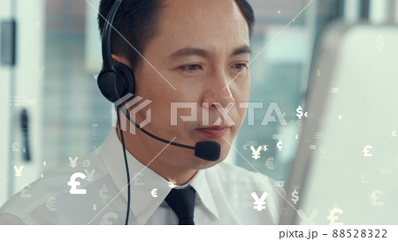 Customer support call center provide data with envisional graphic 88528322