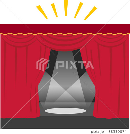緞帳が開かれるステージ、幕開け 緞帳が開かれるステージ、幕開け 88530074