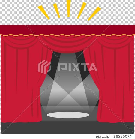 緞帳が開かれるステージ、幕開け 緞帳が開かれるステージ、幕開け 88530074