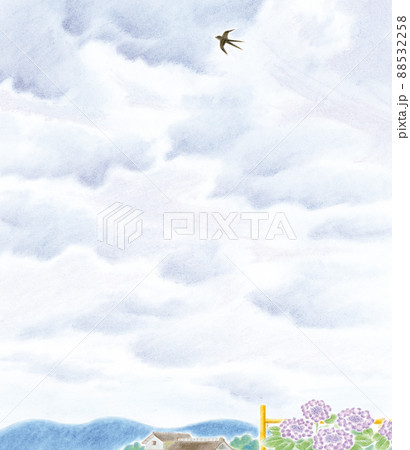 パステル：くもり空 88532258