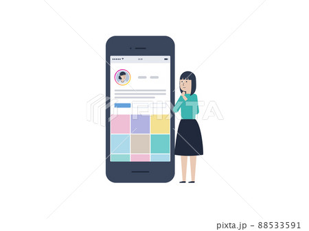SNSマーケティング！なイラスト素材 88533591