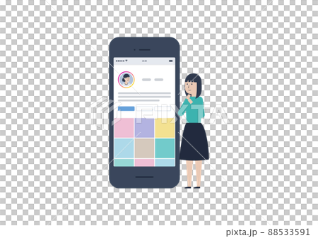 SNS marketing! Illustration material 88533591