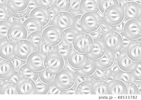 大量の1円玉イラストイメージ 88533782